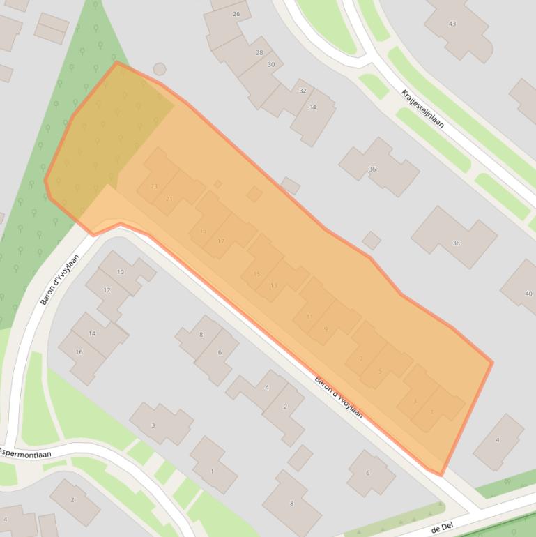 Kaart van postcodegebied 6891EH.