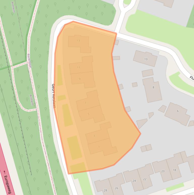 Kaart van postcodegebied 6891EM.