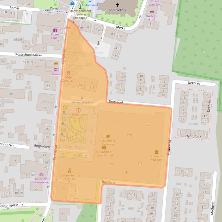 Kaart van postcodegebied 6901AA.