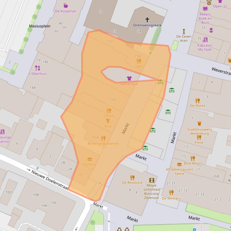 Kaart van postcodegebied 6901AJ.