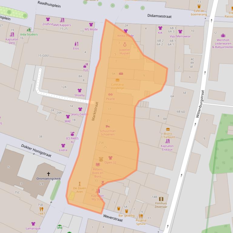 Kaart van postcodegebied 6901AK.