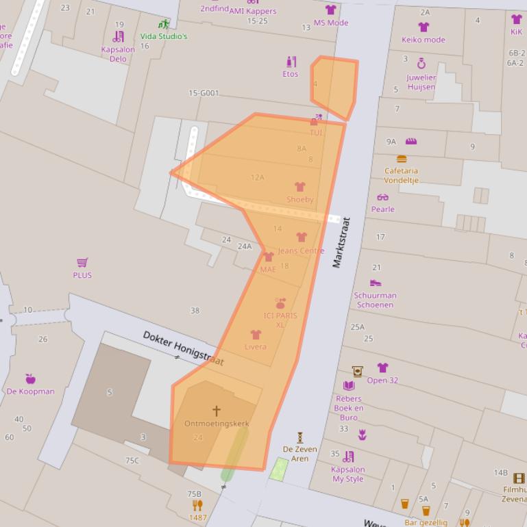 Kaart van postcodegebied 6901AL.