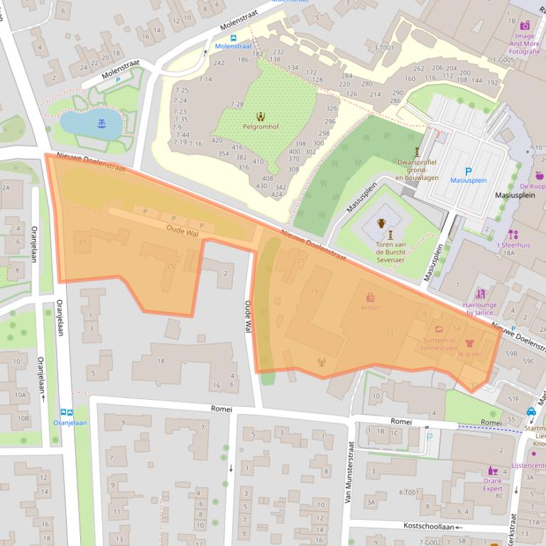 Kaart van postcodegebied 6901AR.