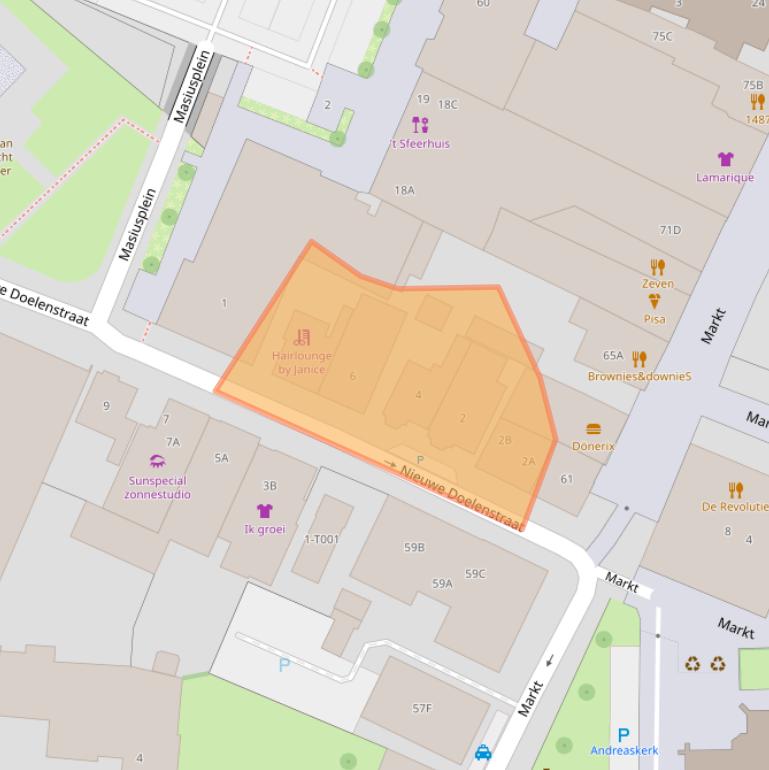 Kaart van postcodegebied 6901AS.