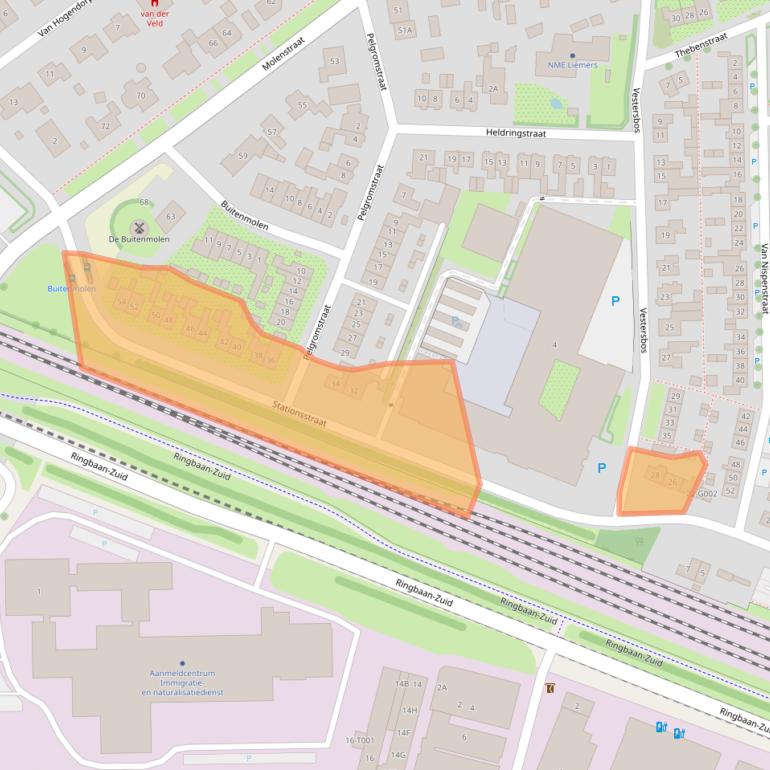 Kaart van postcodegebied 6901BH.