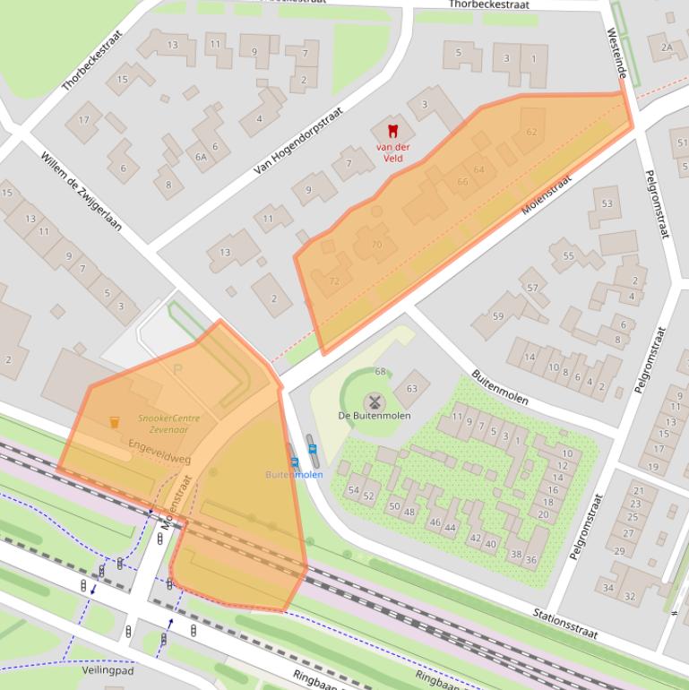 Kaart van postcodegebied 6901CG.