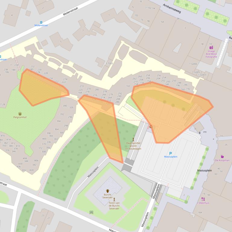 Kaart van postcodegebied 6901CJ.