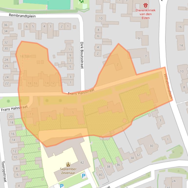 Kaart van postcodegebied 6901DC.