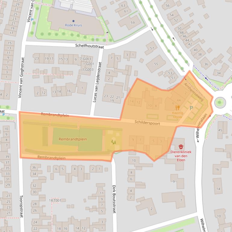 Kaart van postcodegebied 6901DR.