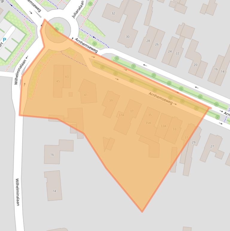 Kaart van postcodegebied 6901DT.