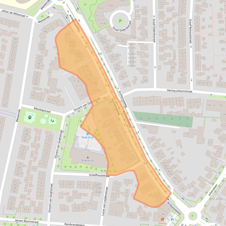 Kaart van postcodegebied 6901DV.