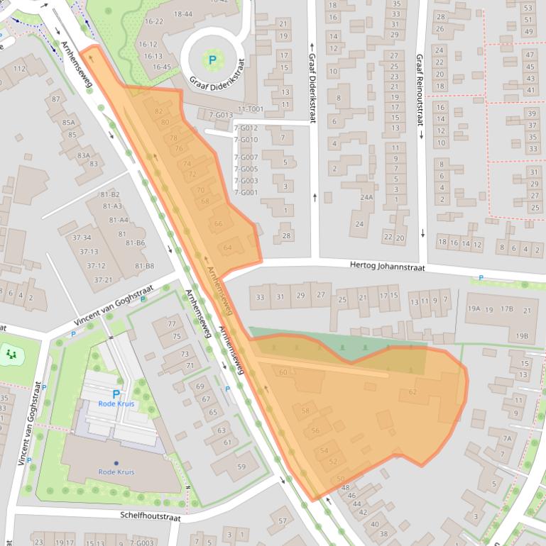 Kaart van postcodegebied 6901DX.