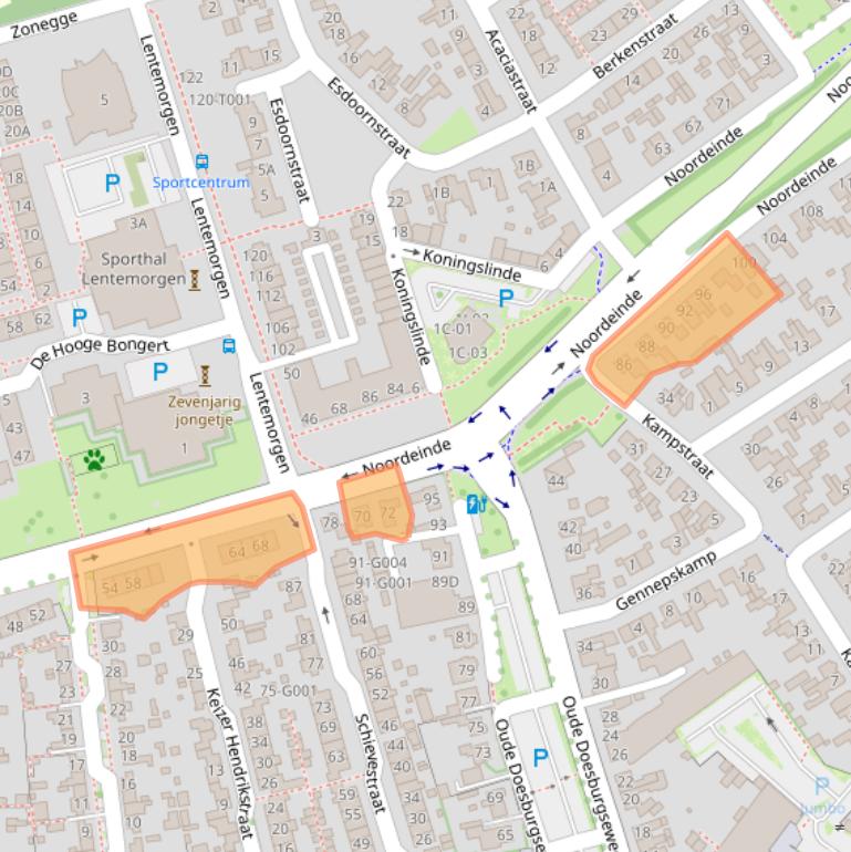 Kaart van postcodegebied 6901EC.