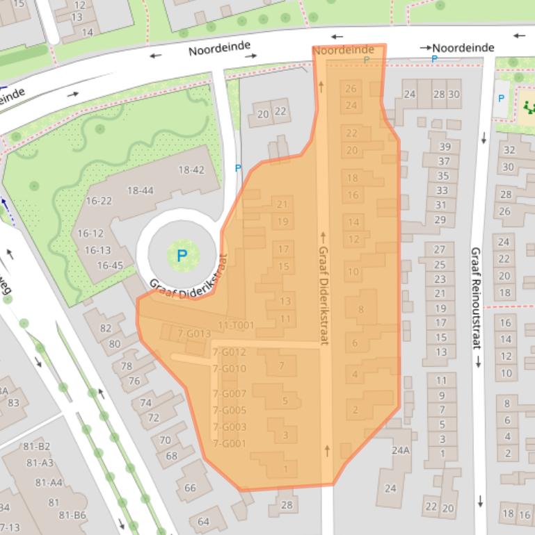 Kaart van postcodegebied 6901EE.