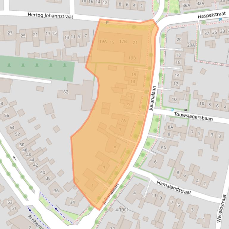 Kaart van postcodegebied 6901EL.