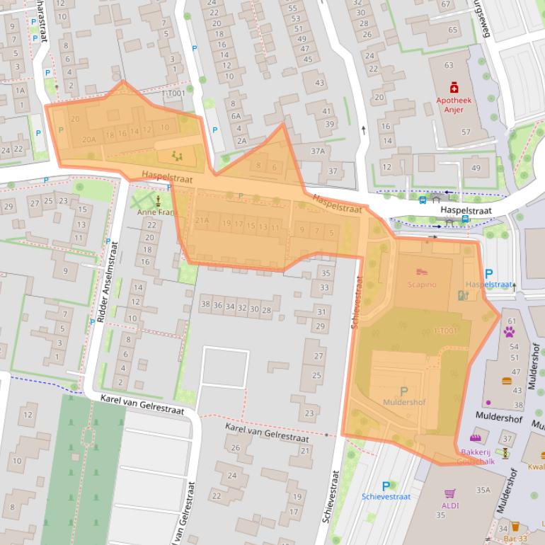 Kaart van postcodegebied 6901EX.
