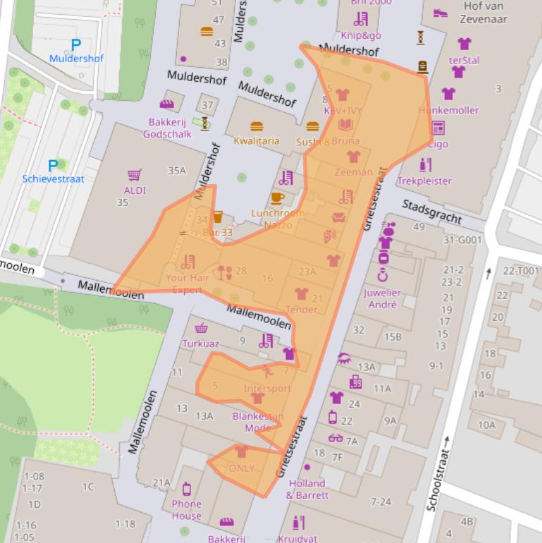 Kaart van postcodegebied 6901GR.