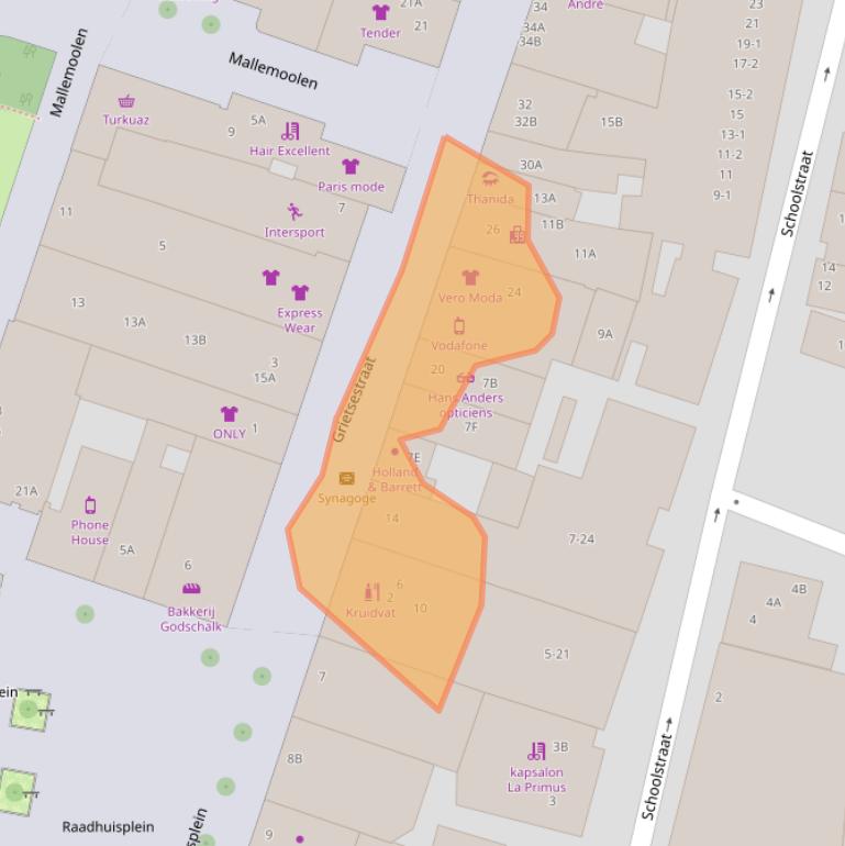 Kaart van postcodegebied 6901GT.