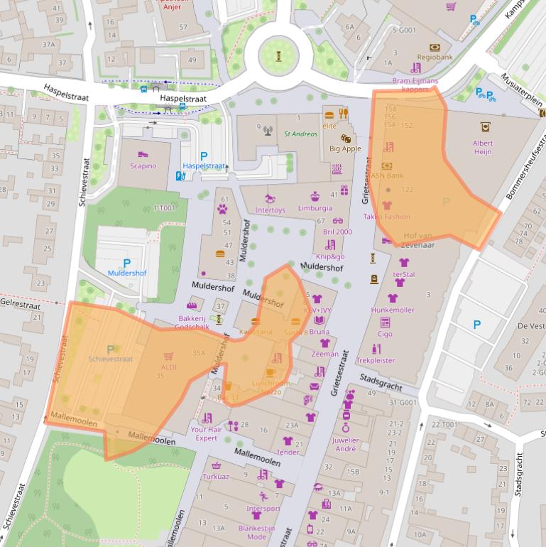 Kaart van postcodegebied 6901GW.