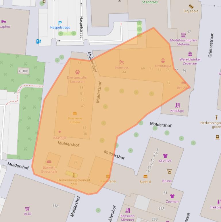 Kaart van postcodegebied 6901GZ.