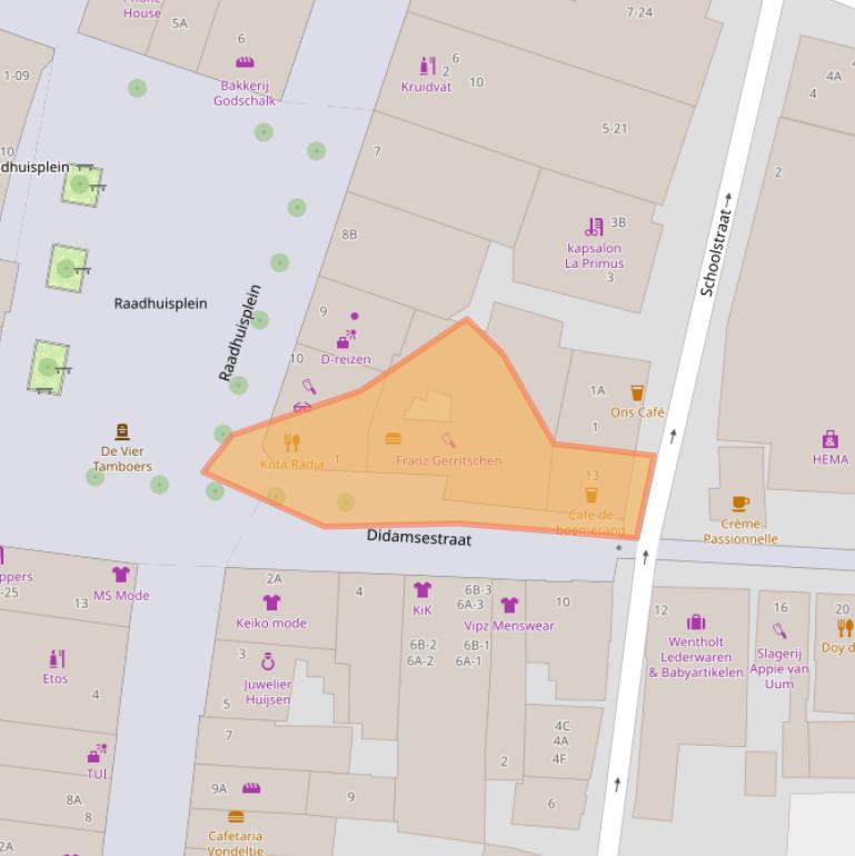 Kaart van postcodegebied 6901HA.