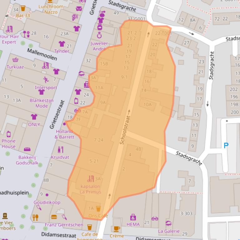 Kaart van postcodegebied 6901HD.