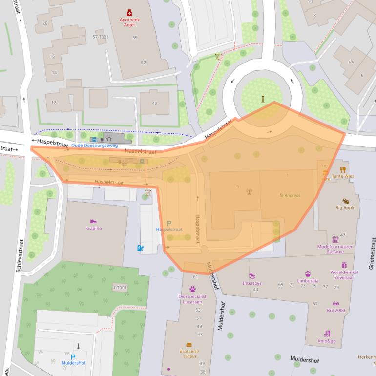 Kaart van postcodegebied 6901HG.