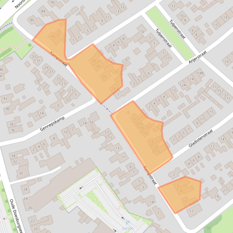 Kaart van postcodegebied 6901HP.