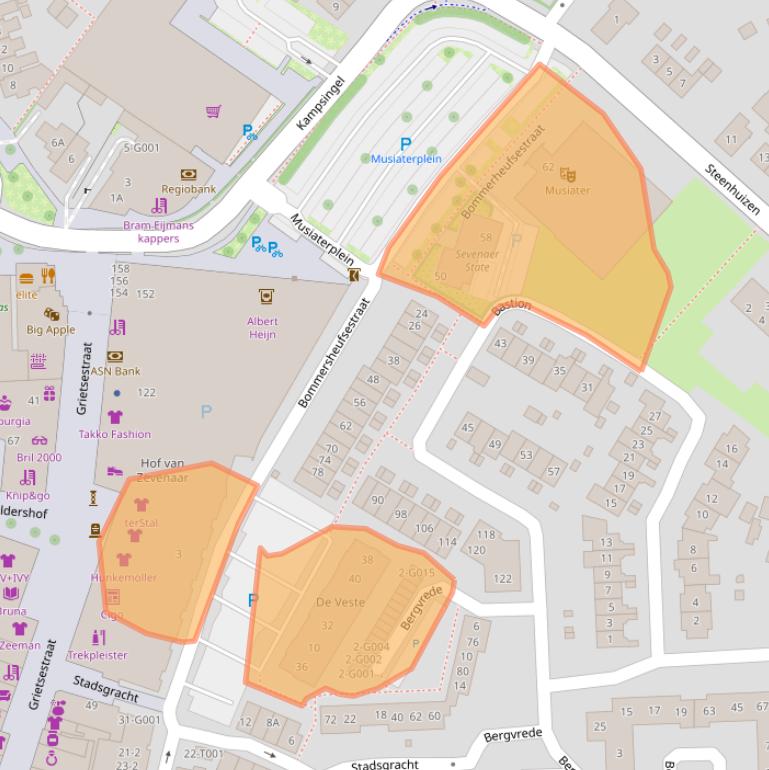 Kaart van postcodegebied 6901JZ.
