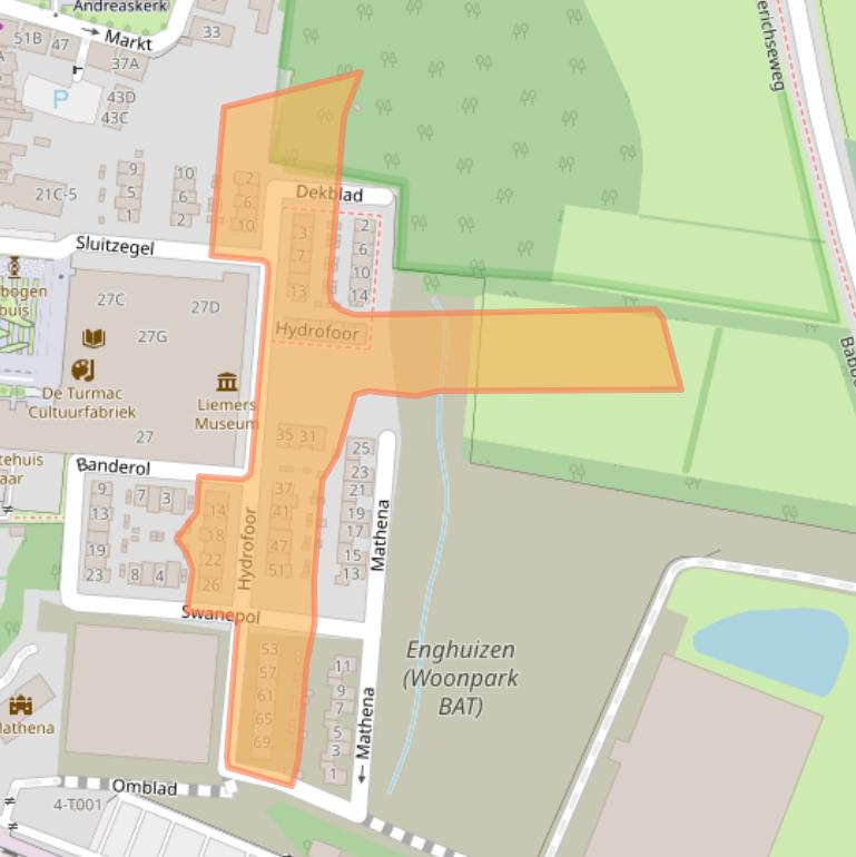 Kaart van postcodegebied 6901RG.