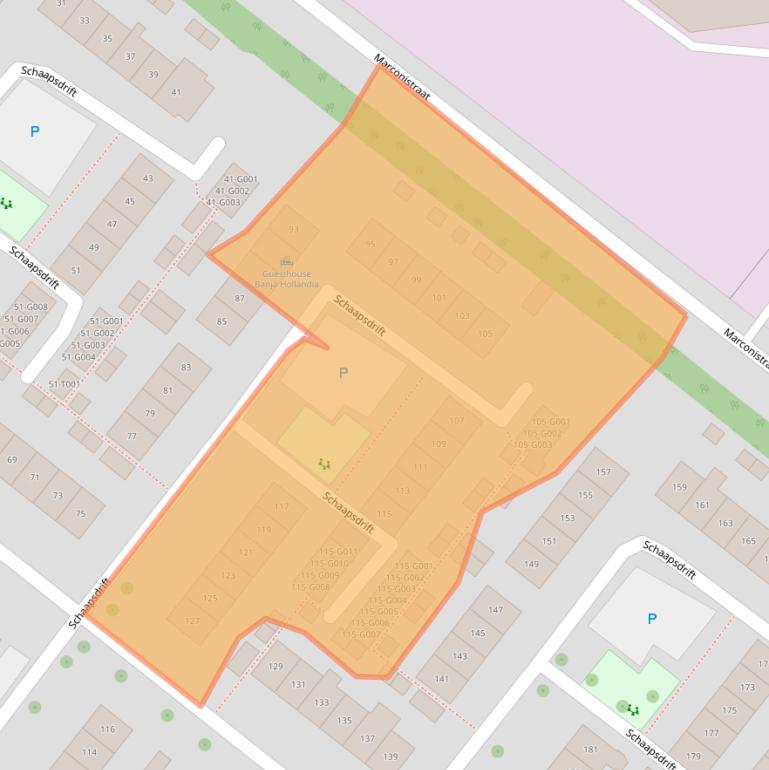 Kaart van postcodegebied 6902AC.