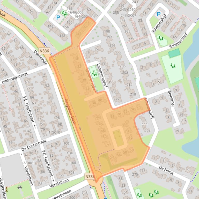 Kaart van postcodegebied 6902BA.