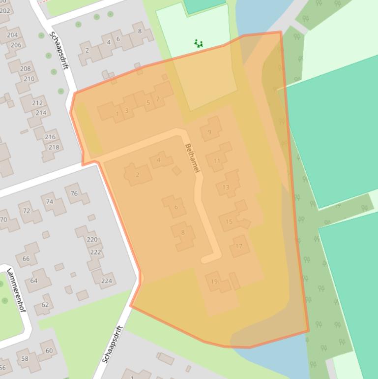 Kaart van postcodegebied 6902BE.