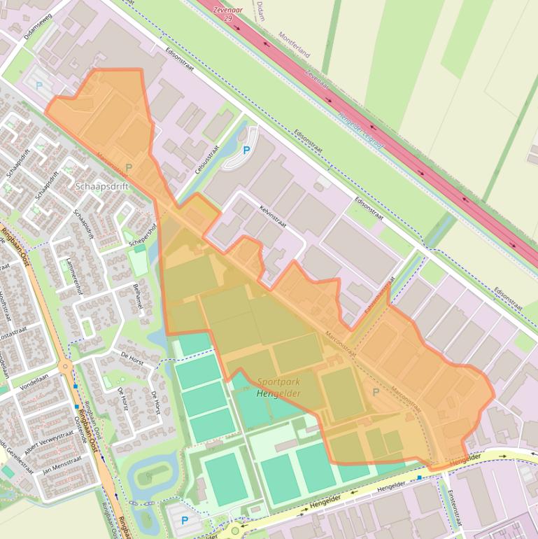 Kaart van postcodegebied 6902PC.