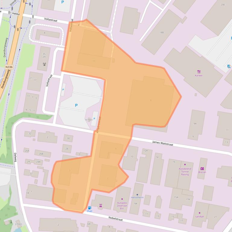 Kaart van postcodegebied 6902PG.