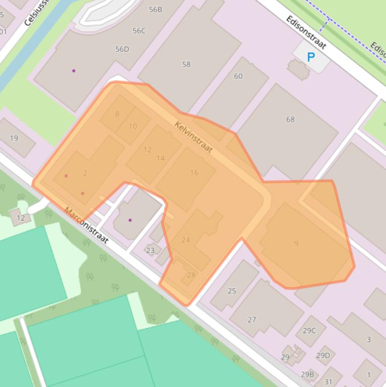 Kaart van postcodegebied 6902PW.