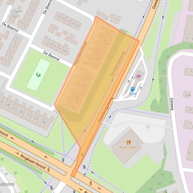 Kaart van postcodegebied 6903AV.