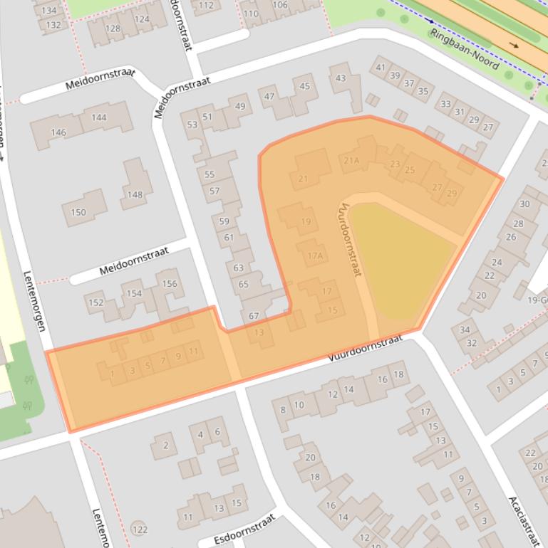 Kaart van postcodegebied 6903CJ.
