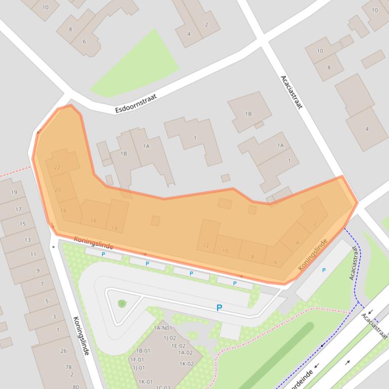 Kaart van postcodegebied 6903CW.