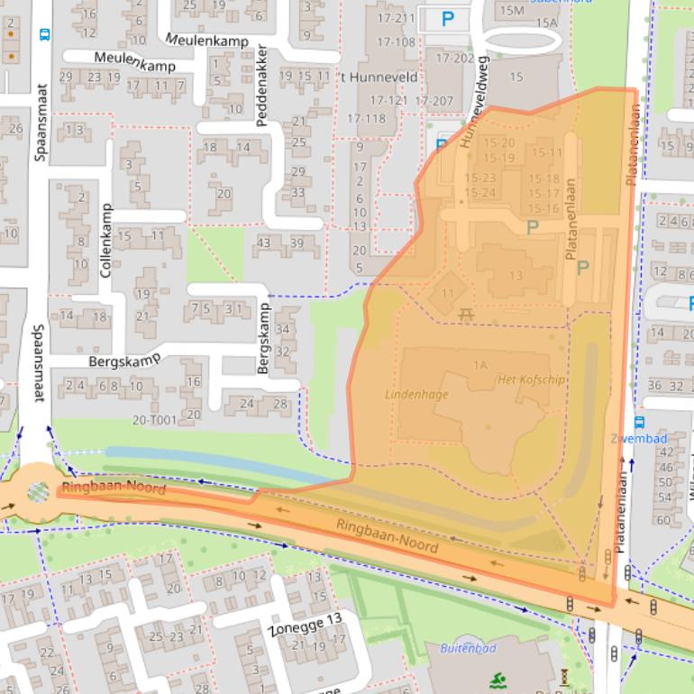 Kaart van postcodegebied 6903DK.