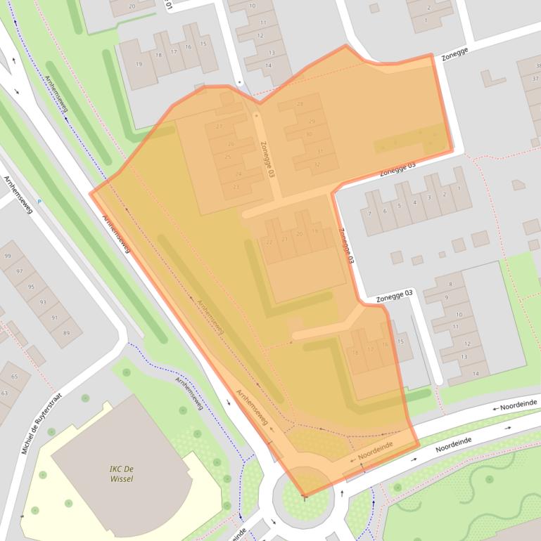 Kaart van postcodegebied 6903EG.