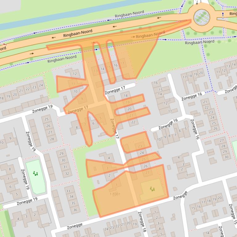 Kaart van postcodegebied 6903GP.