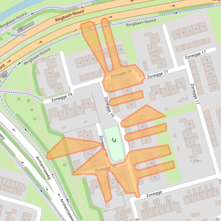 Kaart van postcodegebied 6903GW.