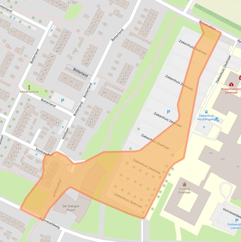 Kaart van postcodegebied 6903RA.