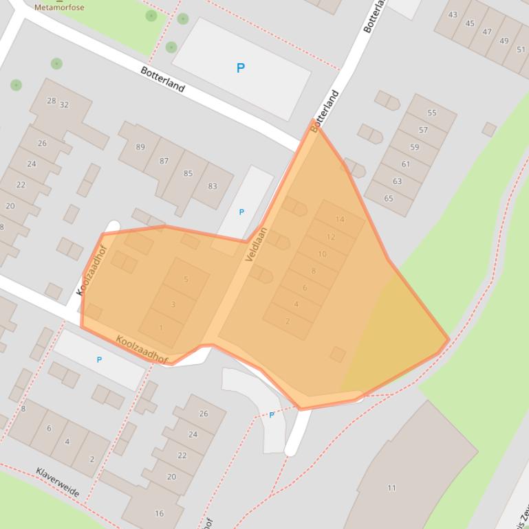 Kaart van postcodegebied 6903RC.