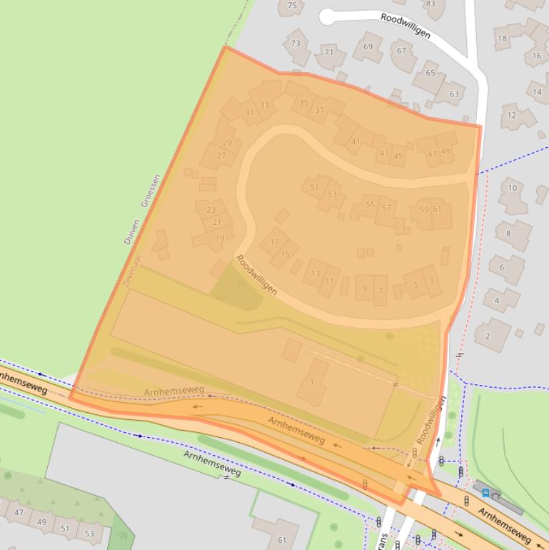 Kaart van postcodegebied 6903TA.