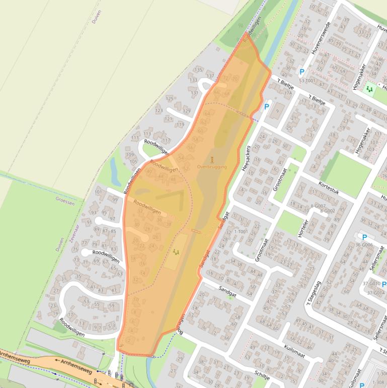 Kaart van postcodegebied 6903TE.