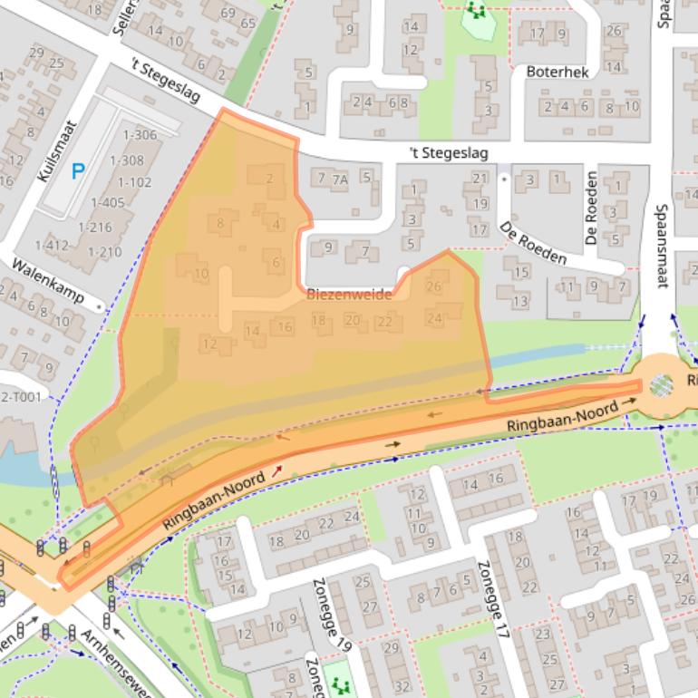 Kaart van postcodegebied 6903VC.