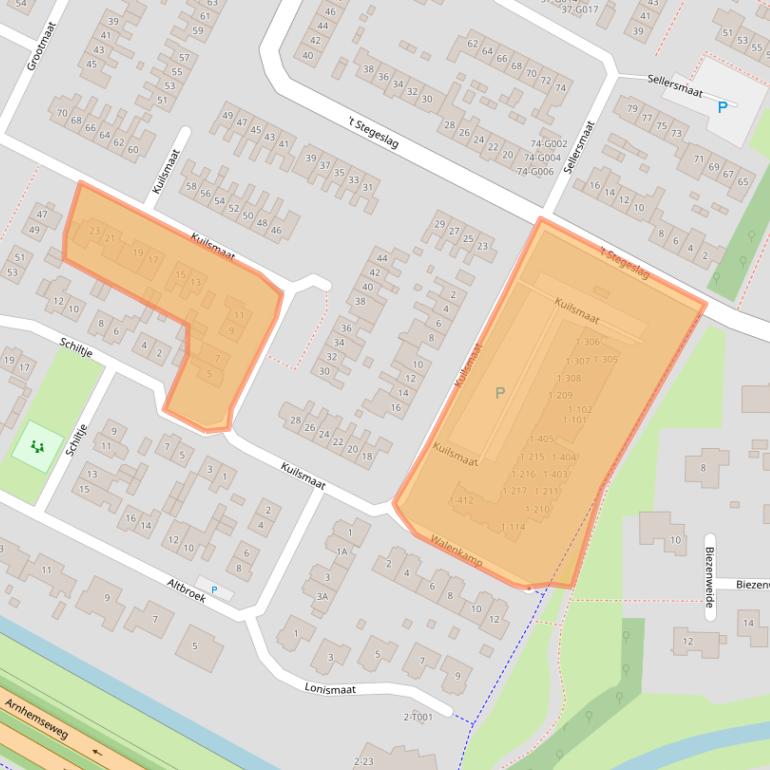 Kaart van postcodegebied 6903XE.