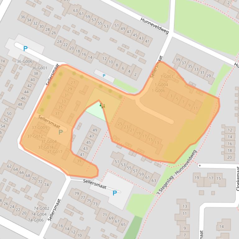 Kaart van postcodegebied 6903XJ.